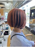 刈り上げ ボブ 20304050代 サーフェスカラー 前髪なしショート