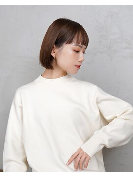 ラフィス ヘア ルー 福山2号店(La fith hair ruu.) 【La fith】切りっぱなしボブ×グレーベージュ