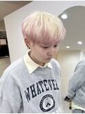 ハイトーン/ブリーチ/ブロンド/ピンク/デザインカラー/韓国風
