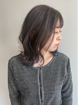 フープヘアー(HOOP.HAIR) メディアムレイヤーヘア/ブルージュカラー