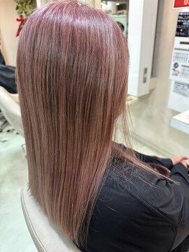 ギヴ 玉造店(Give) 白髪活かしピンクグラデーション3Dカラー