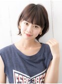 Say.くびれショート丸みショートオリーブグレー暗めカラー表参道