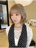 【snuw_ayano】ホワイトベージュ/初ブリーチ/ミルクティー
