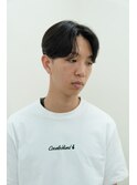 刈り上げセンターパートニュアンスパーマ曲がる縮毛矯正