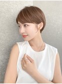 ハンサムショート/丸みショートボブ/20代30代40代50代/顔周り