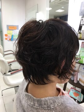 トランスパレント ラフな質感のショートレイヤー