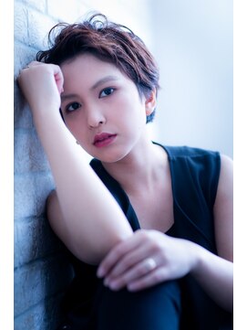 ヘアーアートシフォン 池袋西口店(Hair art chiffon) 黒髪似合わせカットブルージュグラデーションカラーのふわミディ