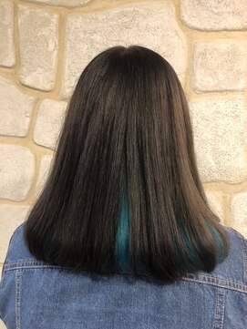 エムズアルカディア(M'Z ARCADIA) ☆インナーカラー☆ターコイズブルー