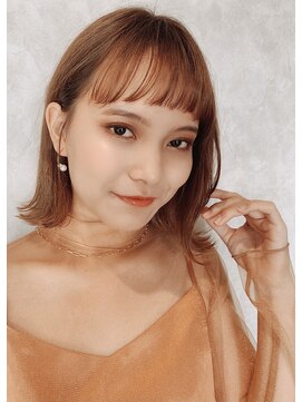 トリコ ショップアンドヘアサロン(tricot shop hair salon) 小顔シースルーバング☆大人可愛い切りっぱなしボブ