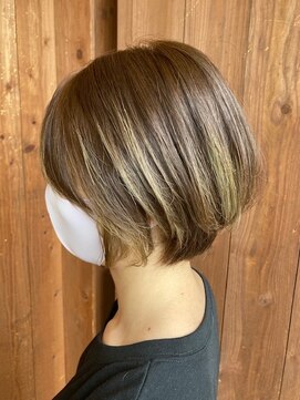リミックス 飯塚店(Remix) 大人ショートボブ×ハイライトカラー◎20代30代40代50代