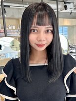 ティア(Tia.)&nbsp;縮毛矯正/髪質改善トリートメント/ミディアム/グレージュ