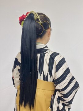 ベルクープス 天王寺店(Belle Coupes) 【BelleCoupes】着物ヘア ポニーテール ウィッグアレンジ 着付け