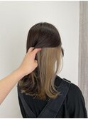 インナーカラー×ミルクティーベージュ【CIEL×maki】
