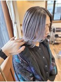 ラベンダーグレージュ×バレーヤージュカラー