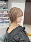 ショート/マッシュショート/ショートウルフ/ミルクティー