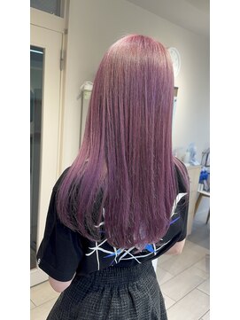 テトラ バイ ネオリーブ 横浜西口店(tetra by neolive) 横浜★ハイトーンケアブリーチパープルピンク
