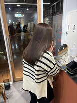 イオエ 梅田(ioe) 外ハネボブ /ミディアムストレート /ニュアンスカラー/髪質改善