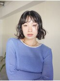 ◎韓国ヘアー顔周りレイヤーボブミディアムおくれ毛前髪万代新潟