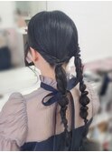 編みおろしツイン