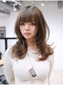 くびれヘアロング顔周りレイヤーウルフレイヤー美髪_ba551582
