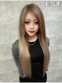 レミー100%高級人毛/53cm☆シールエクステ60枚+ブリーチカラー