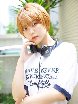 セレーネヘアー 難波店(Selene hair) マッシュショート/ハイトーンカラー/オレンジカラー