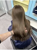 ブリーチなしカラー/髪質改善/ミルクティーベージュ/小顔ヘア