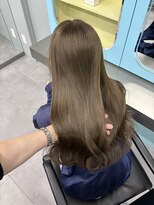 ノー バイ イオエ 西梅田(no. by ioe)&nbsp;ブリーチなしカラー/髪質改善/ミルクティーベージュ/小顔ヘア