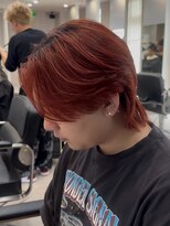 エルマーク 松山(L-MARK)&nbsp;フェザーパーマ/ニュアンスパーマ/センターパート/メンズ/眉毛