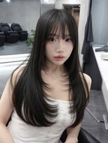 ラベル 渋谷(LAVEL)&nbsp;ワンホンレイヤー/オリーブグレー/髪質改善/韓国ヘア