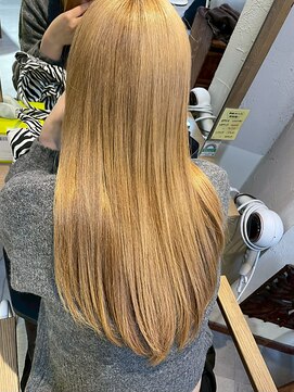 ヘアリゾート粋 ウナム 新宿東口店(enam) 艶髪/髪質改善/ストレート/ライトベージュ