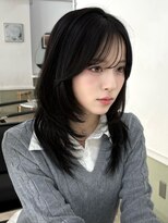 ハニー 町田(HONEY)&nbsp;レイヤーカット/ハッシュカット/韓国ヘア/ブルーブラック