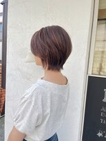 ヘアーアンドライフ ノベル(hair&life novel) 透明感ラベンダーブラウンの丸みショートボブ