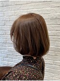 グレージュカラーで作る　柔らかボブ　