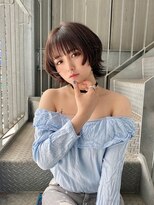 リアイス(Re:ICE) ミニウルフ/くすみブルー/流れるレイヤー/インナーハイライト