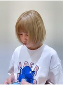 ブリーチカラー ブロンド ホワイトベージュ フェイスレイヤー