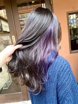 ココカラヘアー ニコ(cococara hair nico)&nbsp;イヤリングカラー/インナーカラー/パープル/韓国風/ラベンダー