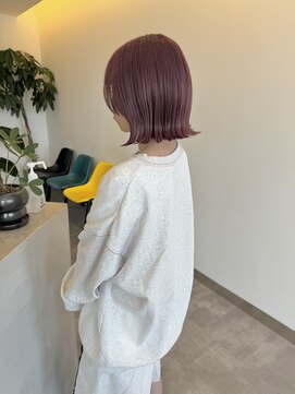 フェーディン(fa/din) 切りっぱなしボブ×モーブピンク