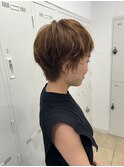 ベリーショートのニュアンスパーマ