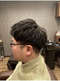 【丸顔補正】アップバングショート