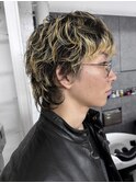 ブリーチパーママレットウルフレイヤーショート