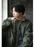 MEN'S HAIR センターパート×波巻き×ツイストスパイラル