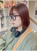 ブリーチなしダブルカラー レッドカラー 横浜 N