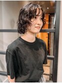 ボブパーマ ウルフパーマ 前髪パーマ 顔周りカット 20代 束感