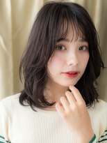 カバーヘアアンドスパ ブリス 浦和(COVER HAIR&SPA bliss) ウェットヘア黒髪くせ毛風エアリーミディアムA1浦和30代40代