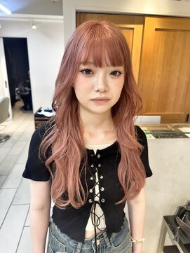 テトラ バイ ネオリーブ 横浜西口店(tetra by neolive) ブリーチ　ダブルカラー　レイヤー　ピンク　オレンジ