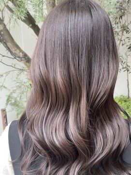 アオゾラヘアー フジサキグウ(AOZORA HAIR FUJISAKIGU) 艶と透明感 パープルグレージュ ラベンダーカラー 20代30代 美髪