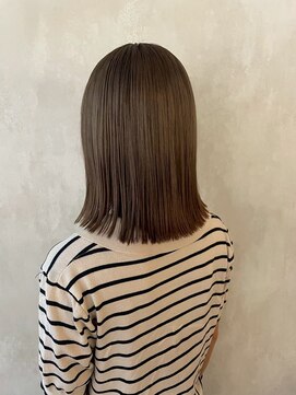 髪質改善/顔周りレイヤーカット/グレージュ[千葉/千葉駅]