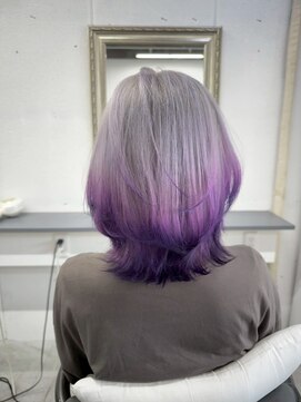 セレーネヘアー キョウト(Selene hair KYOTO) デザイン パープルホワイト☆