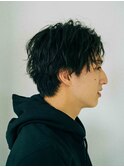 enne/センターパート/無造作パーマ